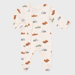 Coccoli Coccoli - Modal  Zipper Footie | Trucks On Whisper