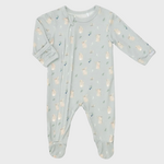 Coccoli Coccoli - Modal Zipper Footie | Rabbits On Mercury