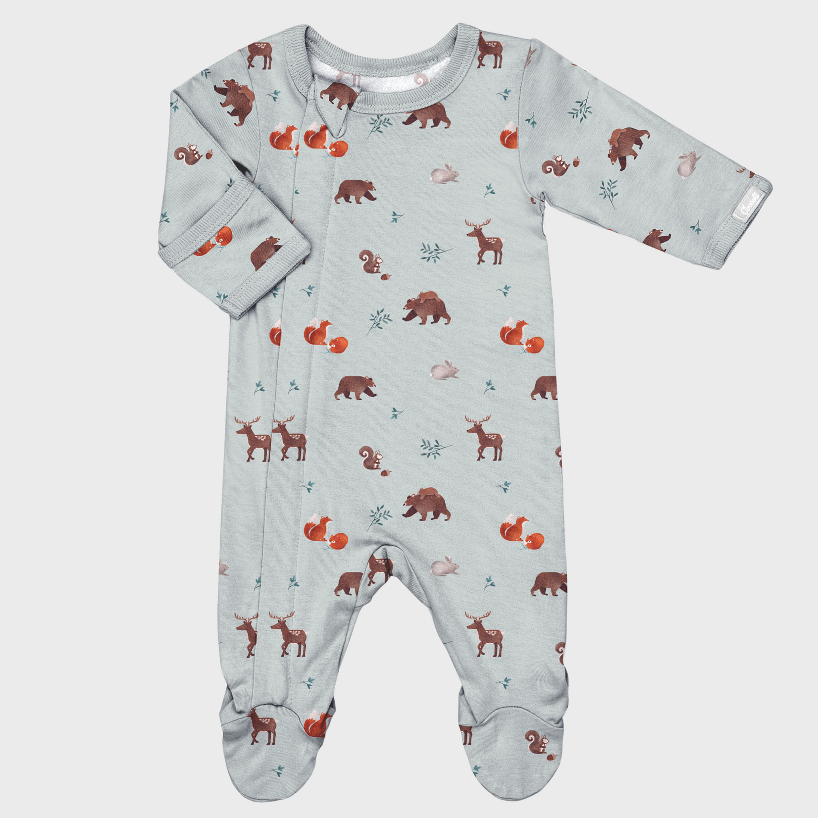 Coccoli Coccoli - Modal Zipper Footie | Animals On Mercury