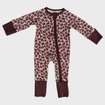 Mebie Baby Mebie Baby - Antique FloralRibbed Bamboo Zipper Sleeper