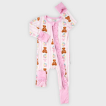 Gigi & Max Gigi & Max - Gillian Ruffle  Bear Zip Bamboo Sleeper