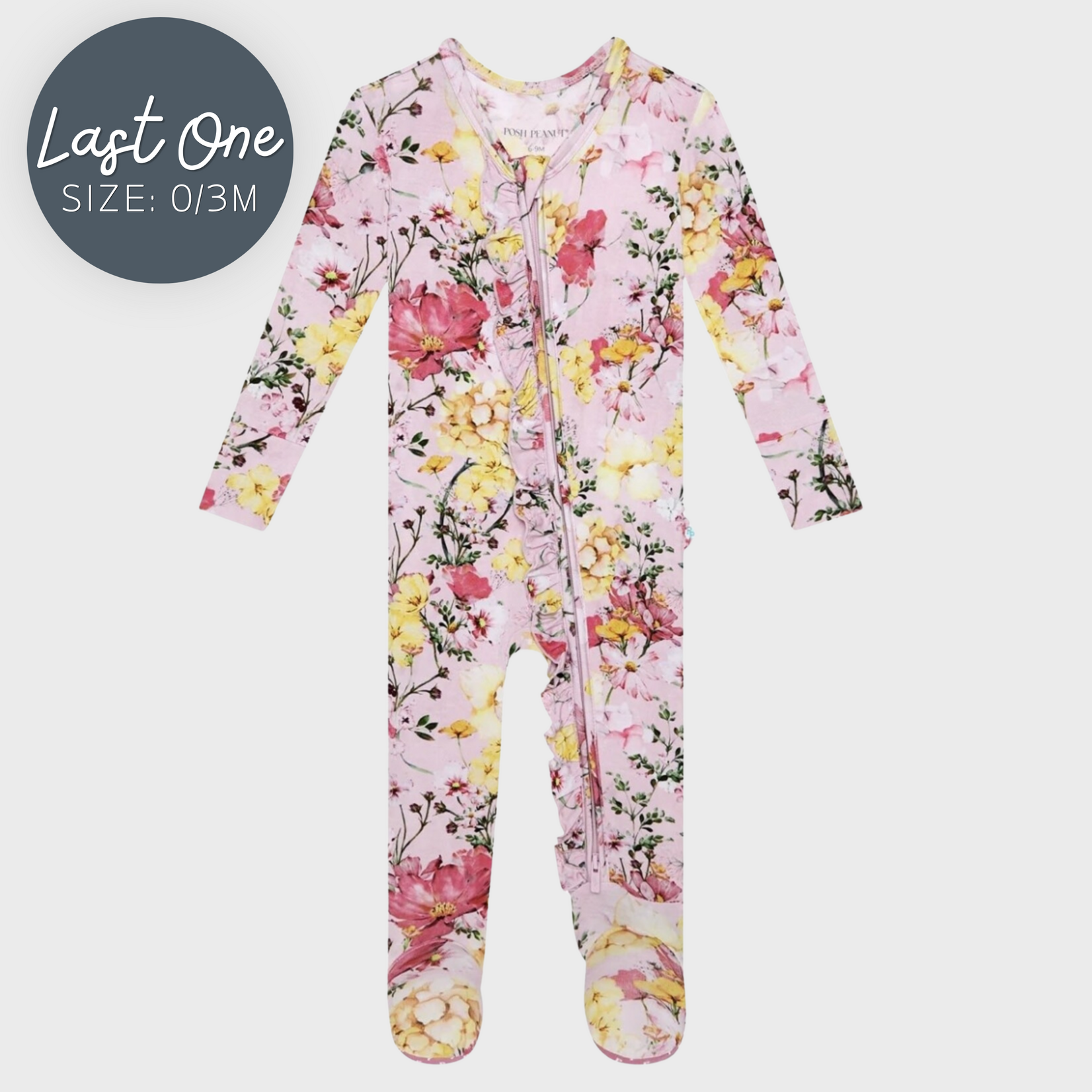 Posh Peanut Posh Peanut - Gaia Ruffled Zippered Footie