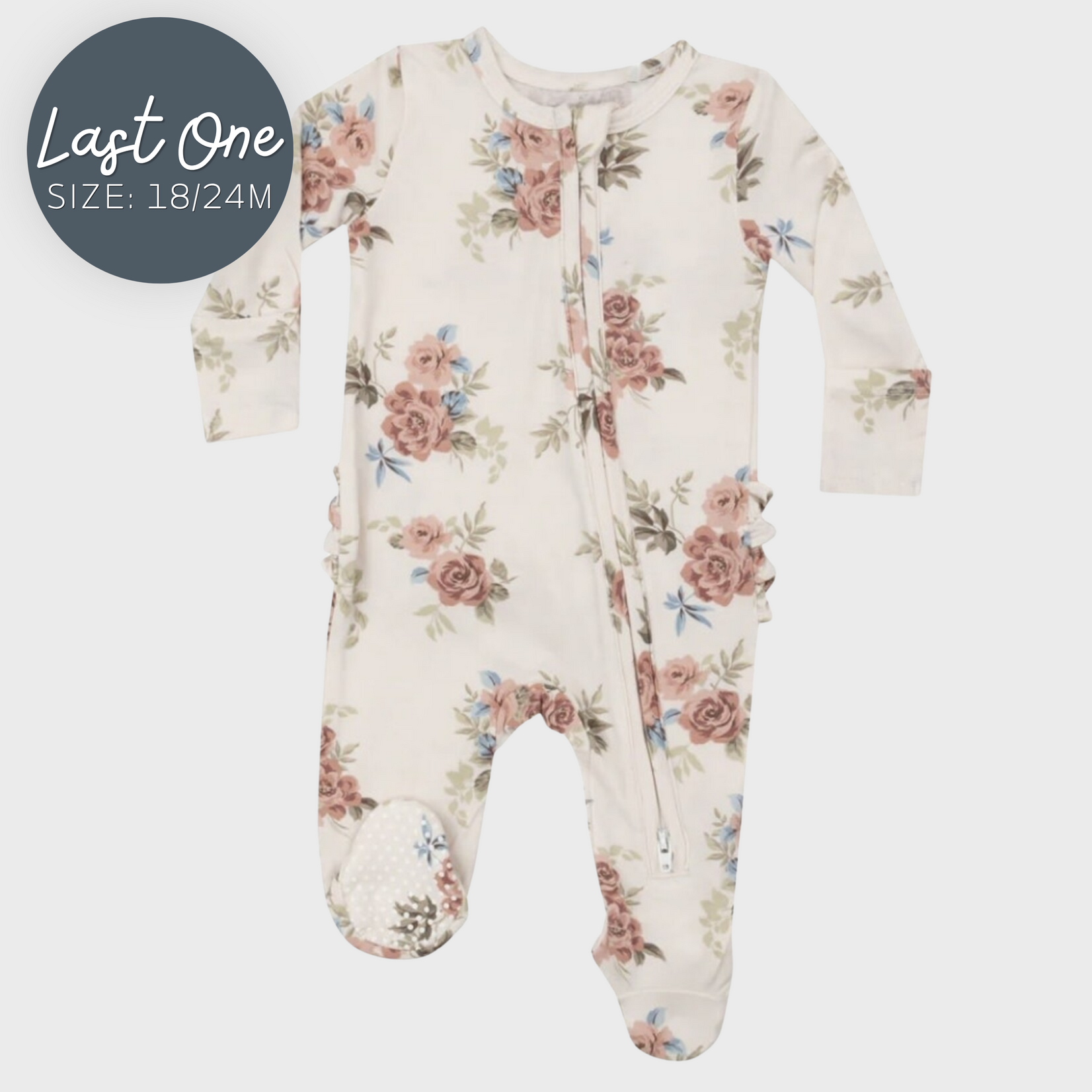 Angel Dear Angel Dear - Zipper Footie | Romantic Roses