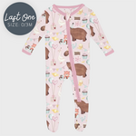 KicKee Pants KicKee Pants - Zipper Footie | Violet Forest Party
