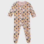 KicKee Pants KicKee Pants - 2 Way Footie Zipper Baby Rose Cats