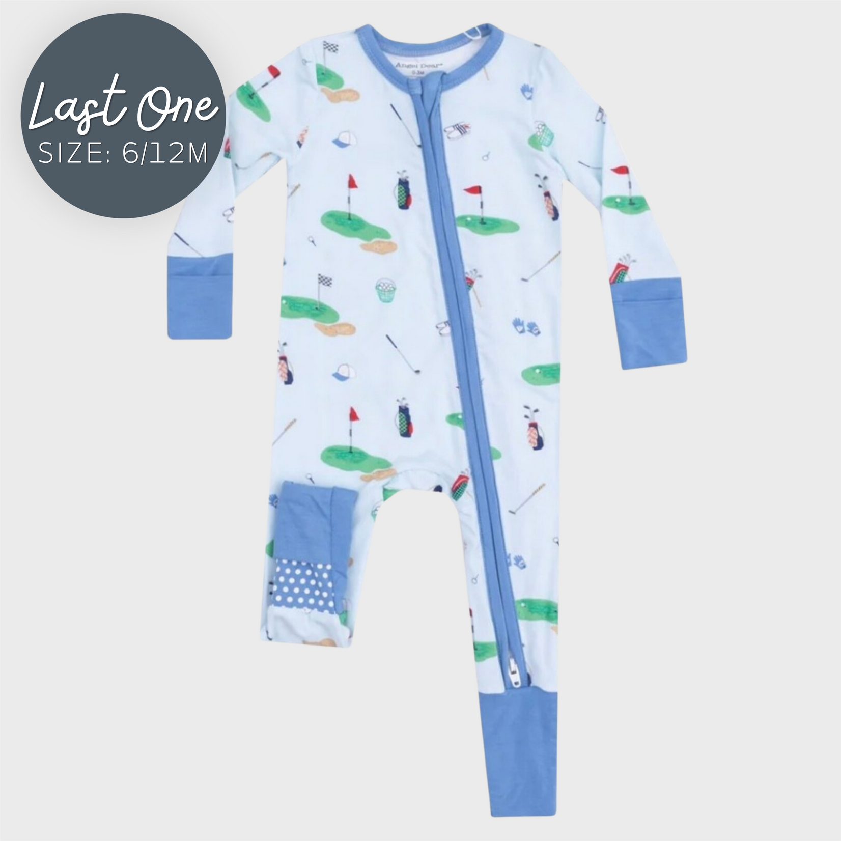 Angel Dear Angel Dear - Golf Things Zipper Romper Footie