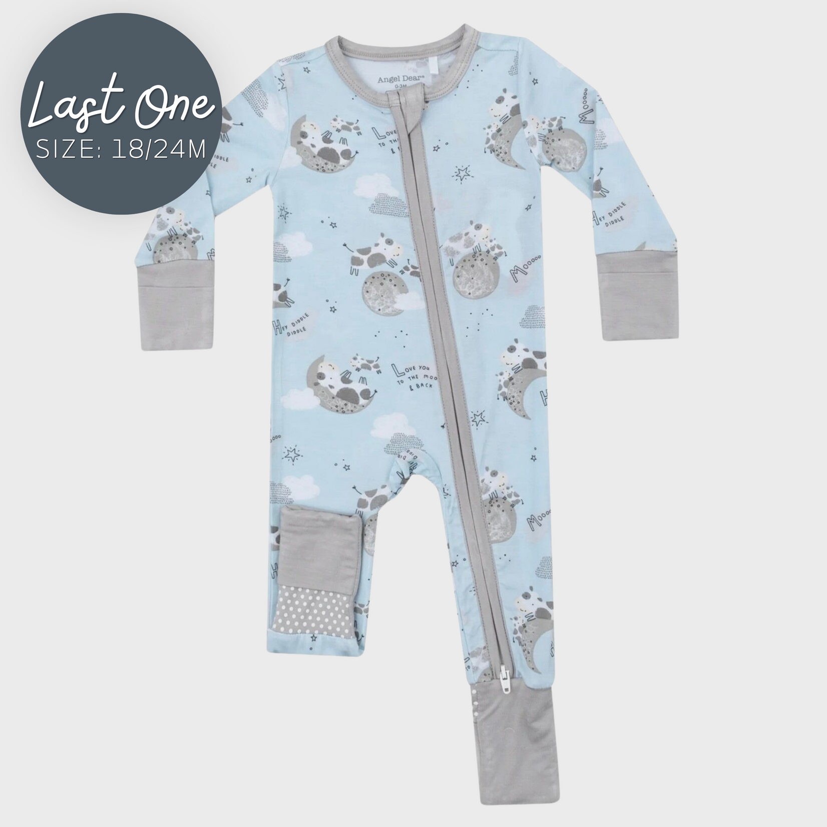 Angel Dear Angel Dear -  Love You To The Moon 2-Way Zipper Romper
