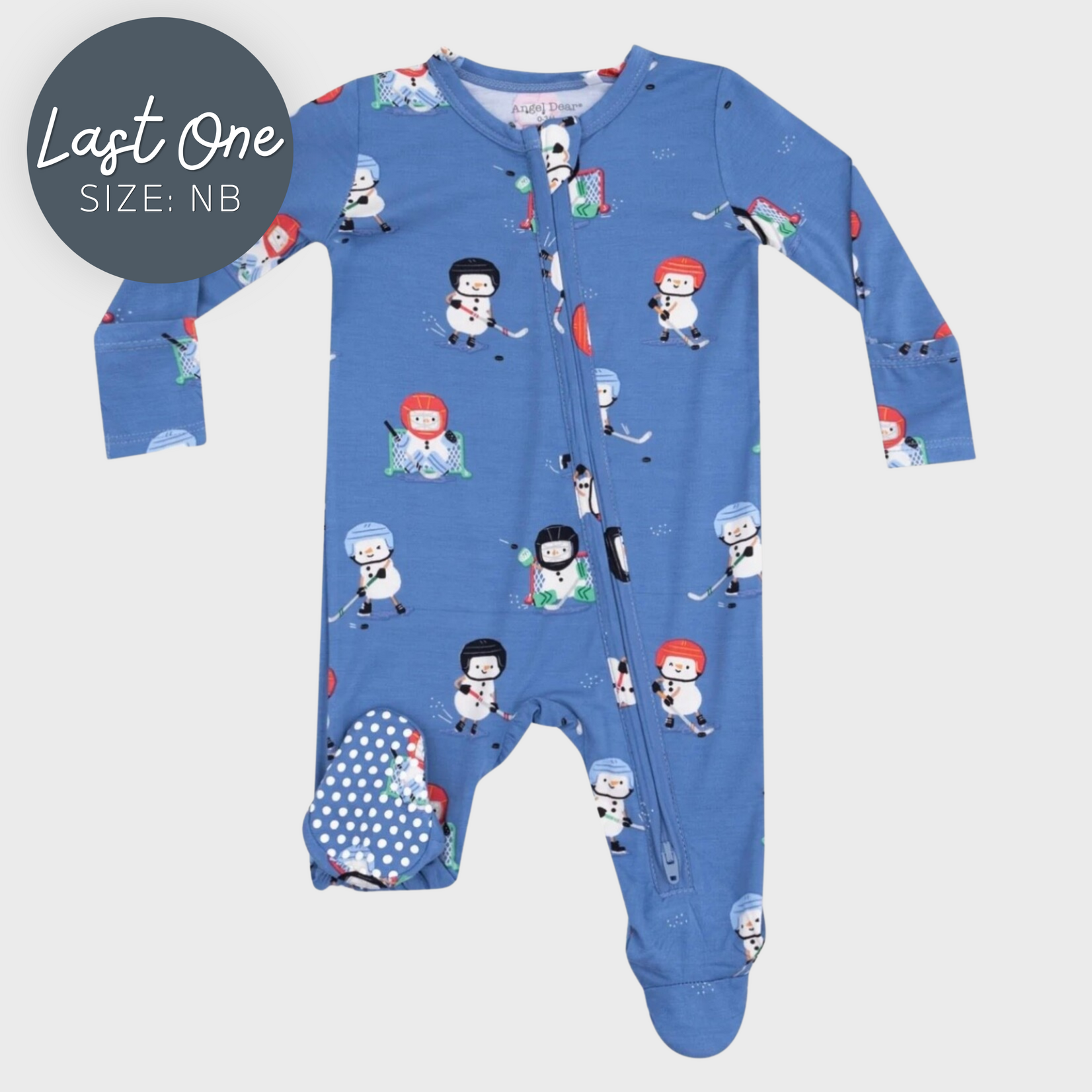 Angel Dear Angel Dear - 2 Way Snow Folks Ice Hockey Zipper Footie