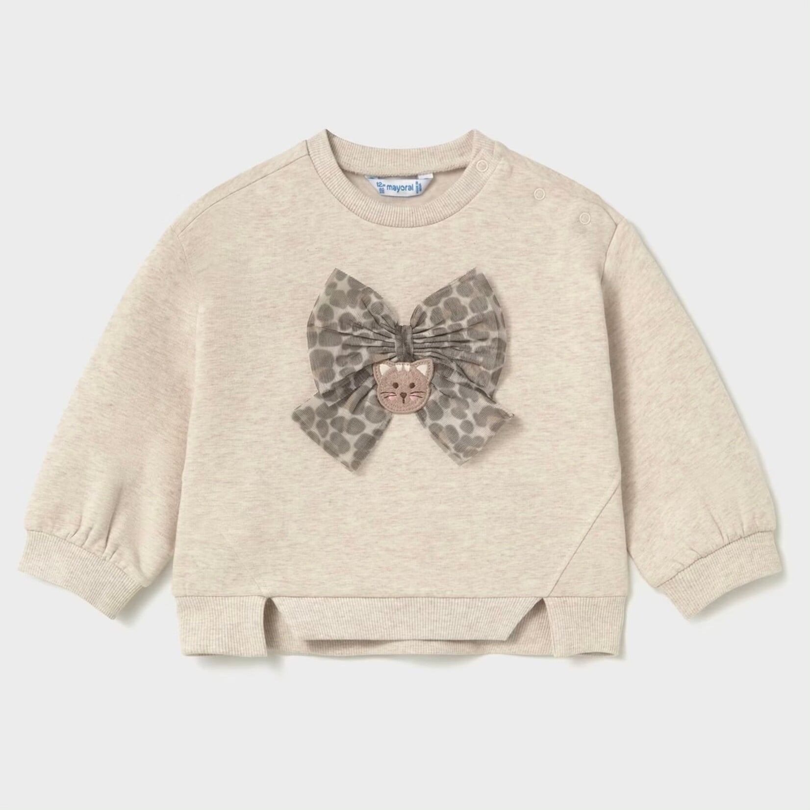 Mayoral Mayoral -  Sweatshirt With Leopard  Kitty Bow (2433)