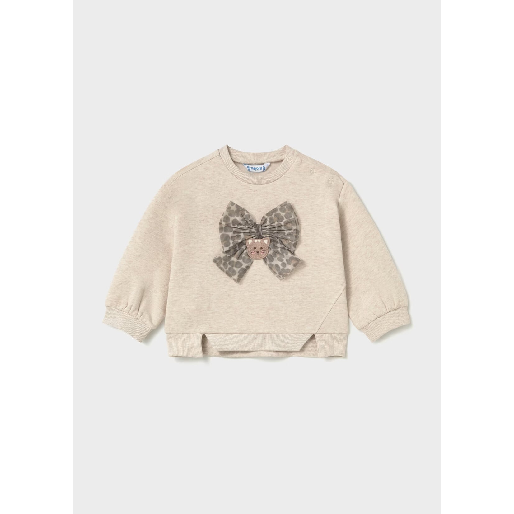 Mayoral Mayoral -  Sweatshirt With Leopard  Kitty Bow (2433)
