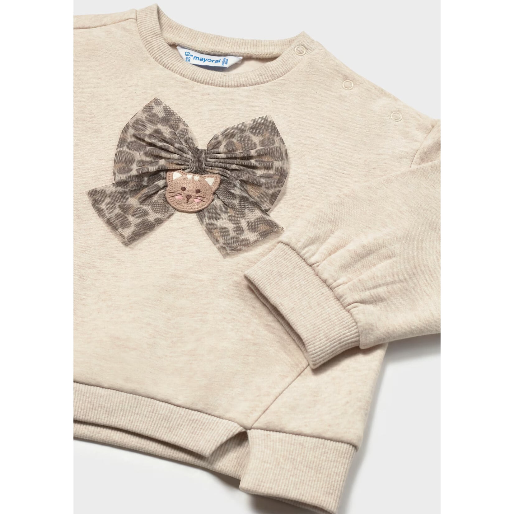 Mayoral Mayoral -  Sweatshirt With Leopard  Kitty Bow (2433)