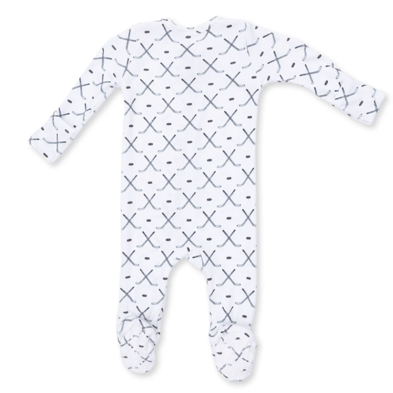 Angel Dear Angel Dear - Simply Hockey Ribbed  2 -Way  Zipper Footie