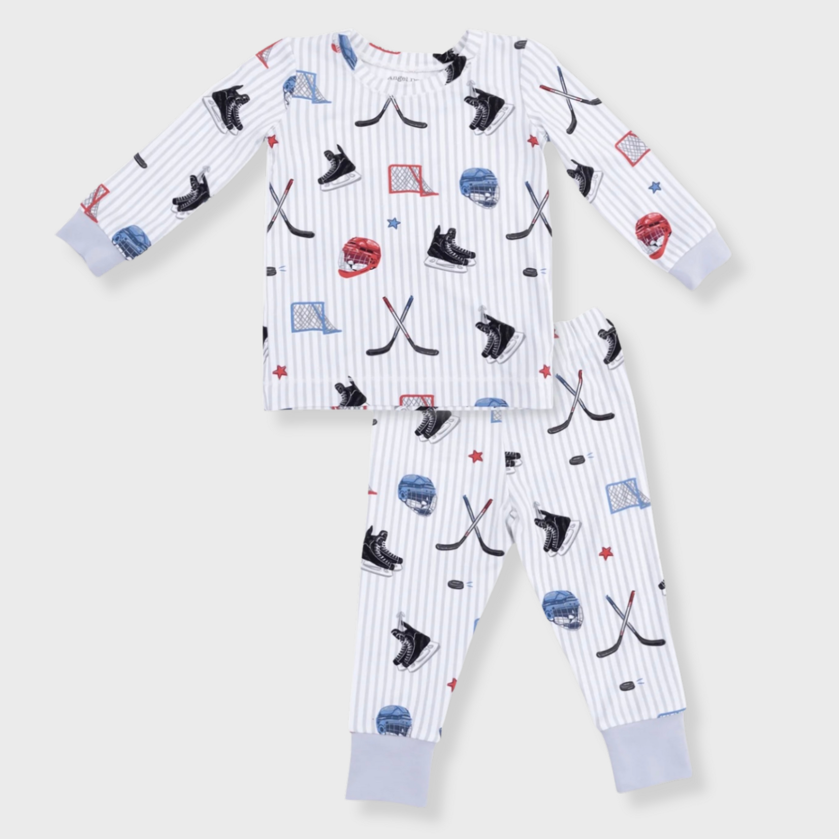 Angel Dear Angel Dear - L/S Loungewear Hockey Stripe Set