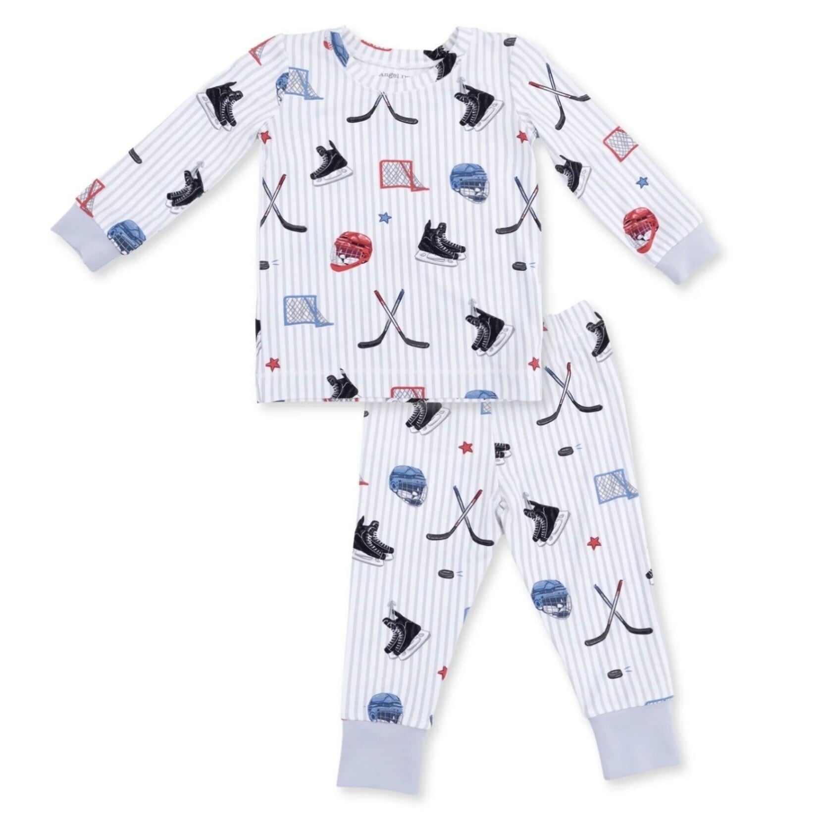 Angel Dear Angel Dear - L/S Loungewear Hockey Stripe Set