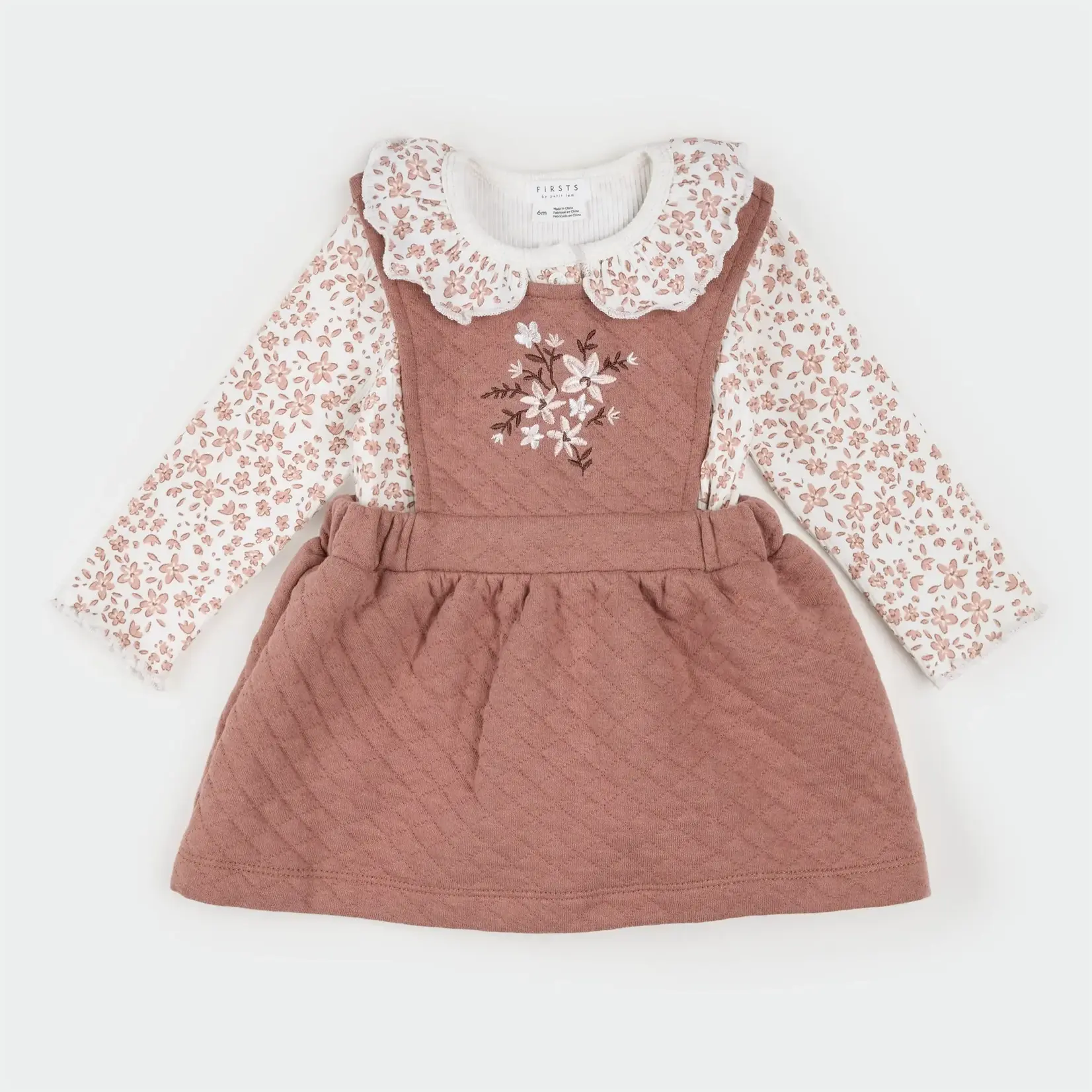 Petit Lem Petit Lem - Overall Dress & Bodysuit Set
