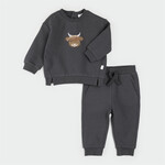 Petit Lem Petit Lem - Cow Sweatshirt & Pant Set