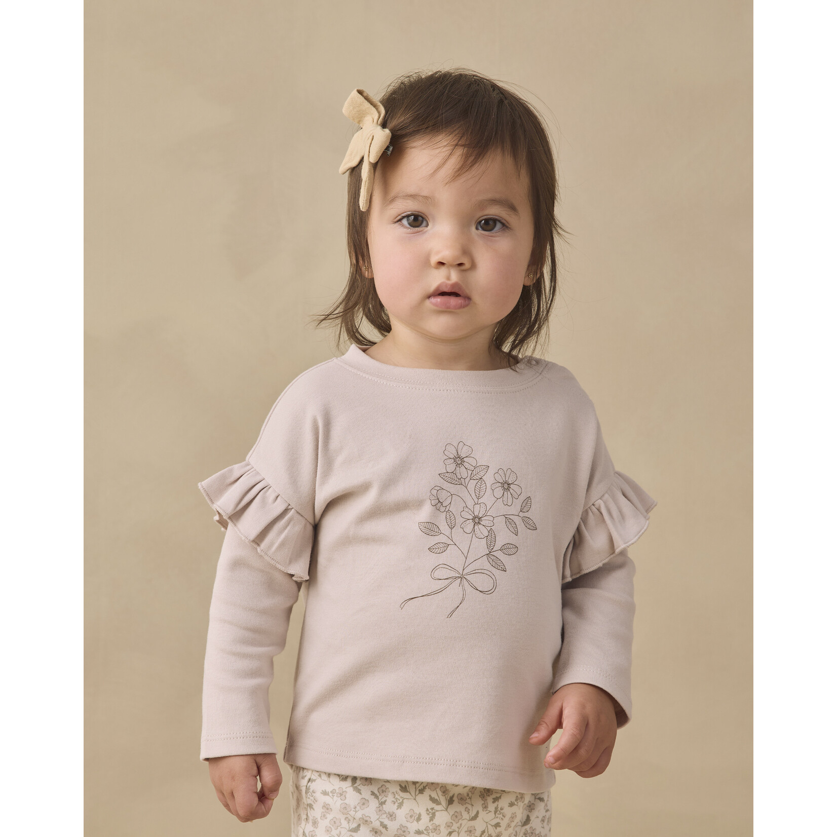 Quincy Mae Quincy Mae - Ruffle Long Sleeve Tee