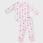 Angel Dear Angel Dear - L/S Loungewear  Megan's Bowtiful Hockey Stripe Set