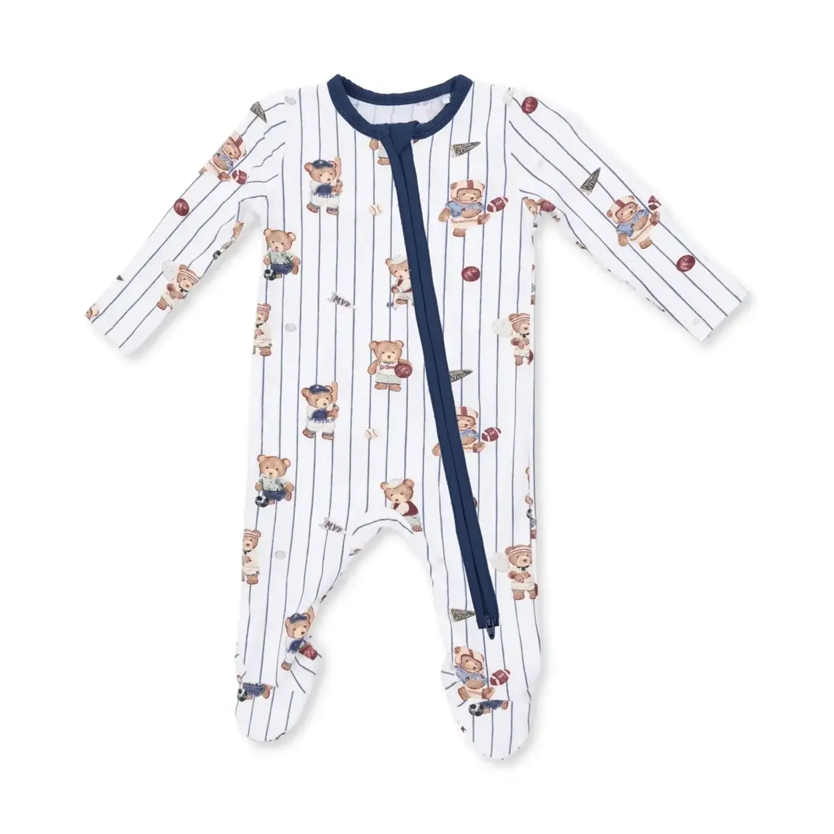 Angel Dear Angel Dear - Mixed Sports Bear  2 -Way  Zipper Footie