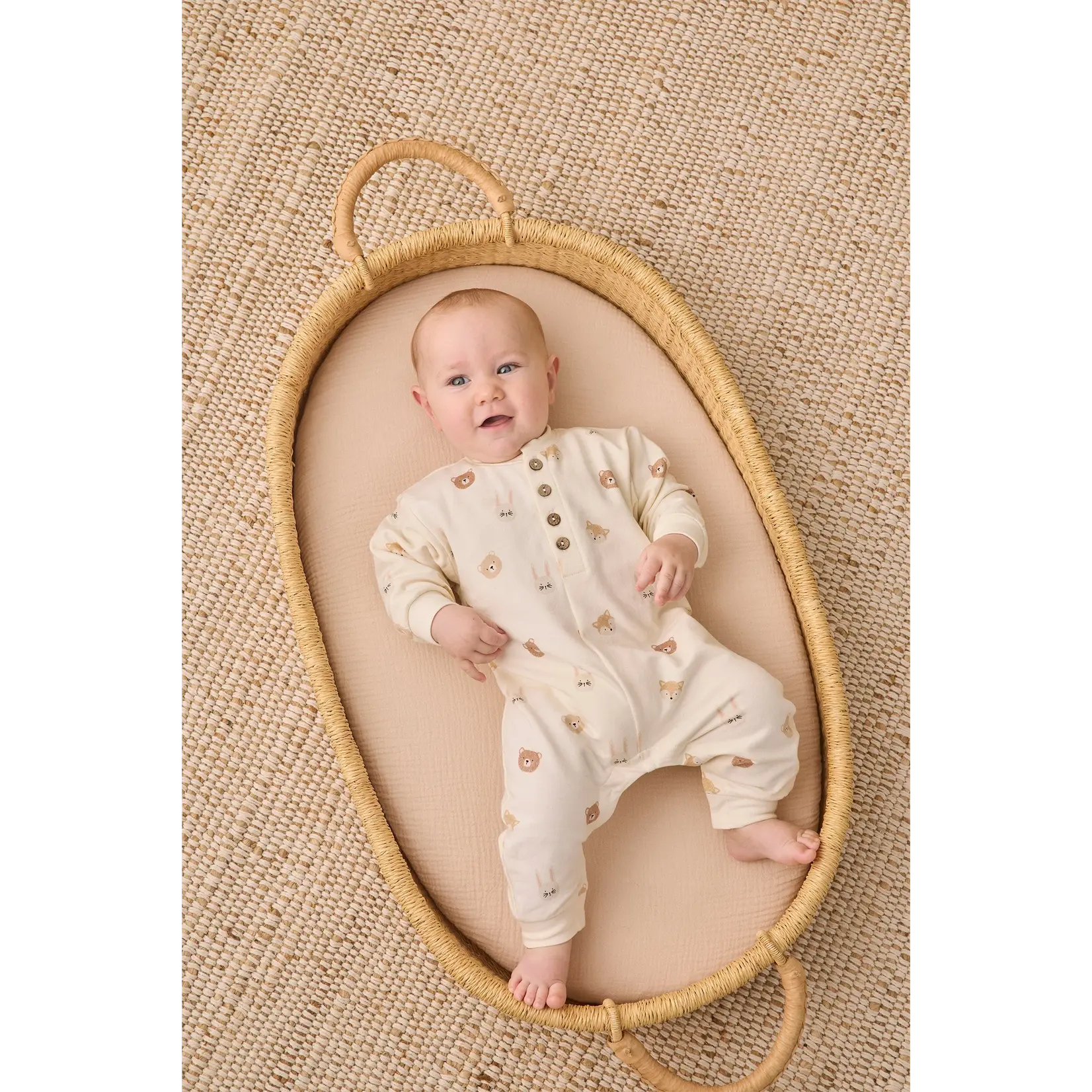 Quincy Mae Quincy Mae - Relaxed Fleece Critters Romper