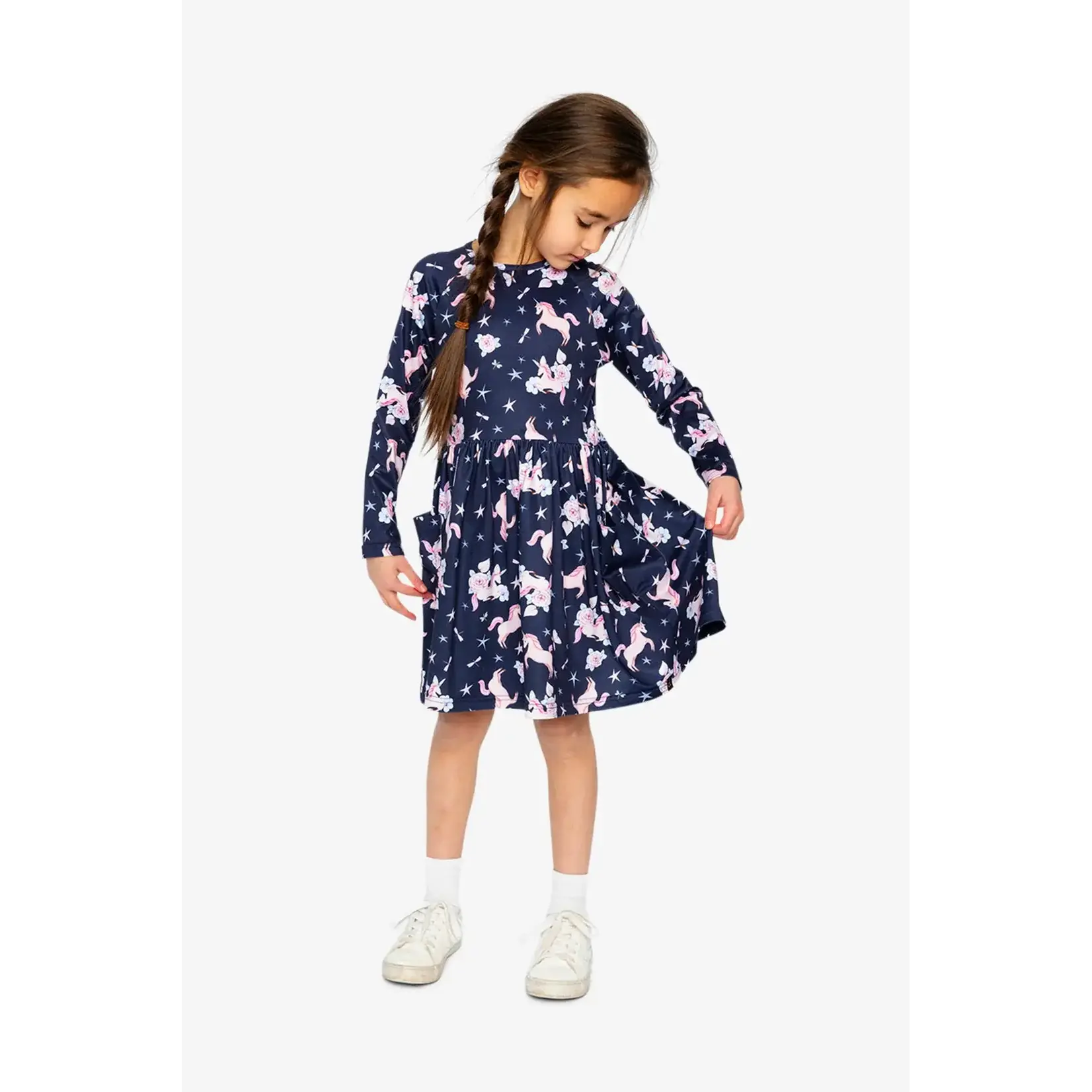 Deux Par Deux Deux Par Deux - Printed L/S Dress