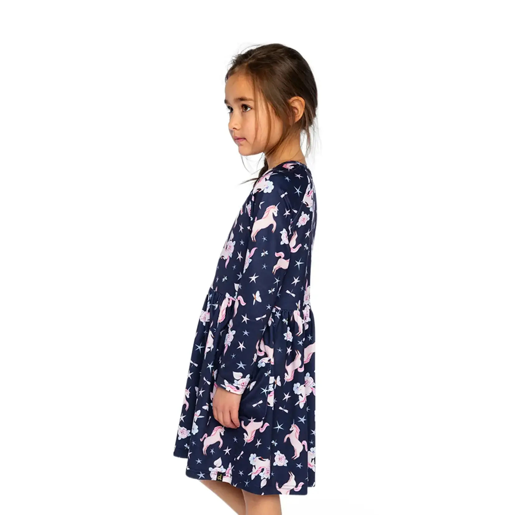 Deux Par Deux Deux Par Deux - Printed L/S Dress