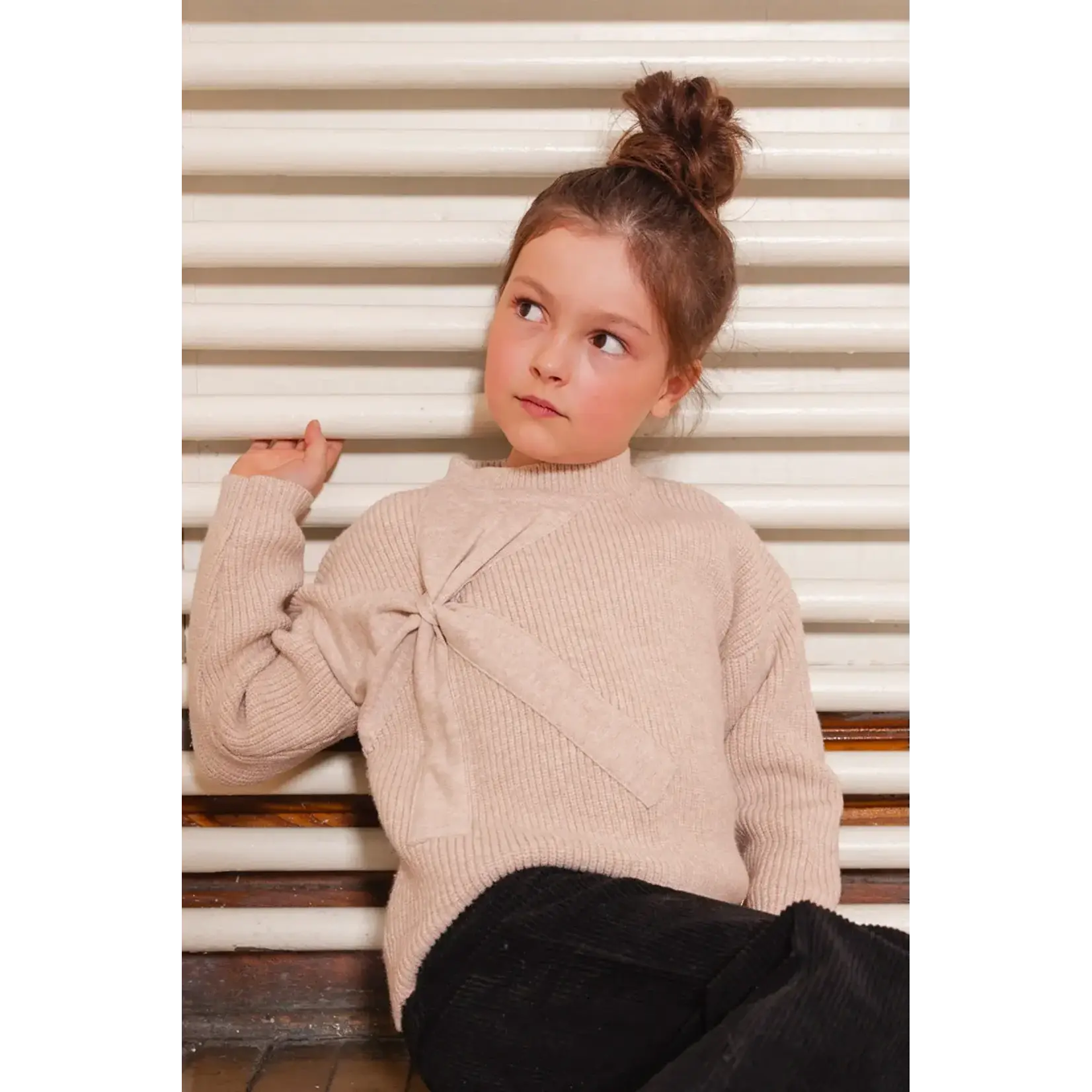 Deux Par Deux Deux Par Deux - Sweater with Bow