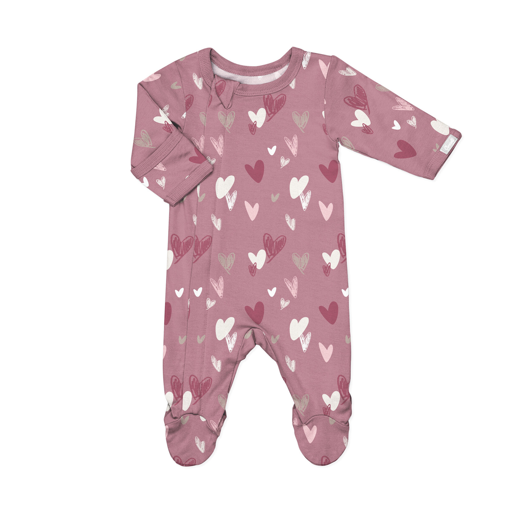 Coccoli Coccoli - Modal  Hearts On Nostalga Zipper Footie