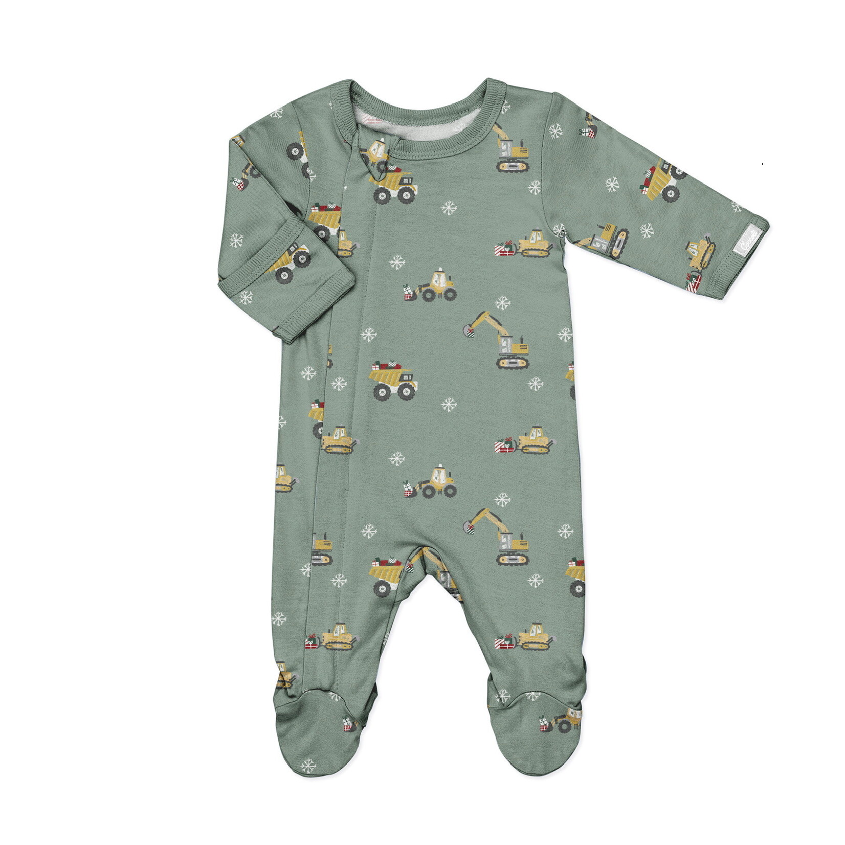 Coccoli Coccoli - Modal Tractor On Lily Pad  Zipper Footie