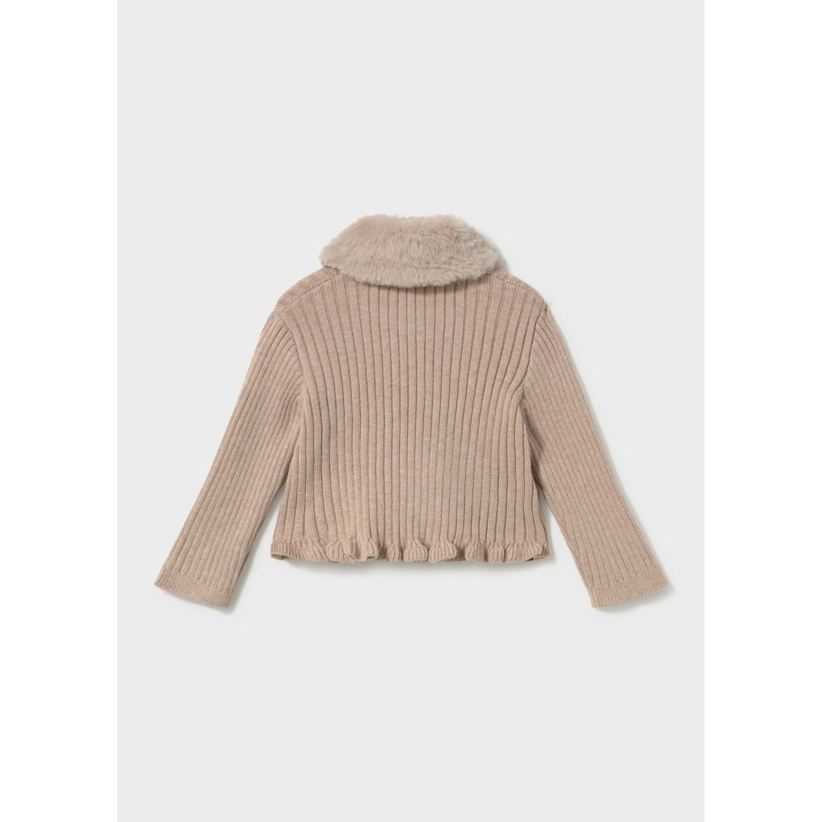 Mayoral Mayoral -  Faux Fur Collar Cardigan (2386)
