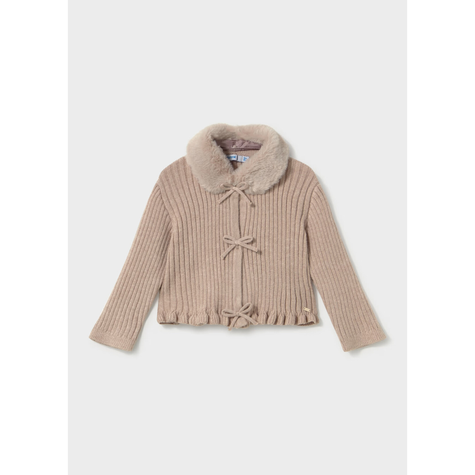Mayoral Mayoral -  Faux Fur Collar Cardigan (2386)
