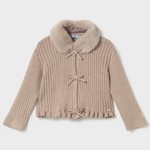 Mayoral Mayoral -  Faux Fur Collar Cardigan (2386)