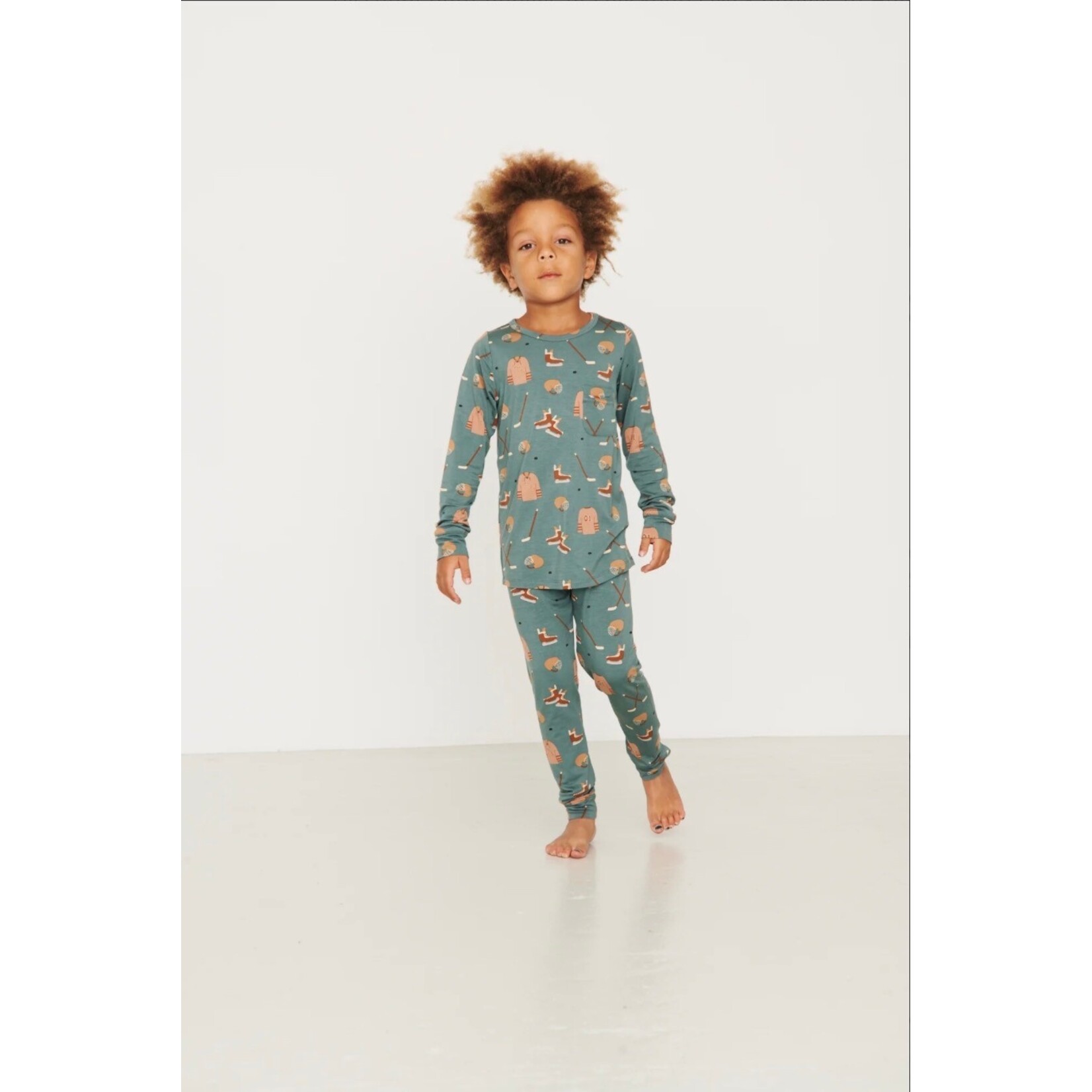 Bambi & Birdie Bambi & Birdie - 2Pc  Hockey Pajama Set