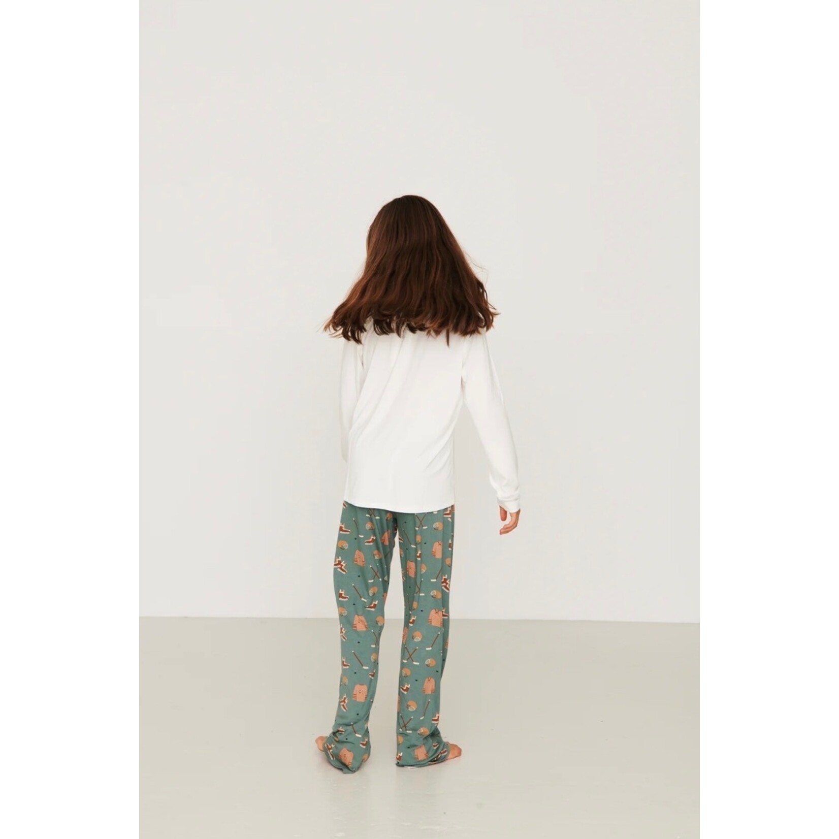 Bambi & Birdie Bambi & Birdie - 2Pc  Hockey Pajama Pants With T-Shirt