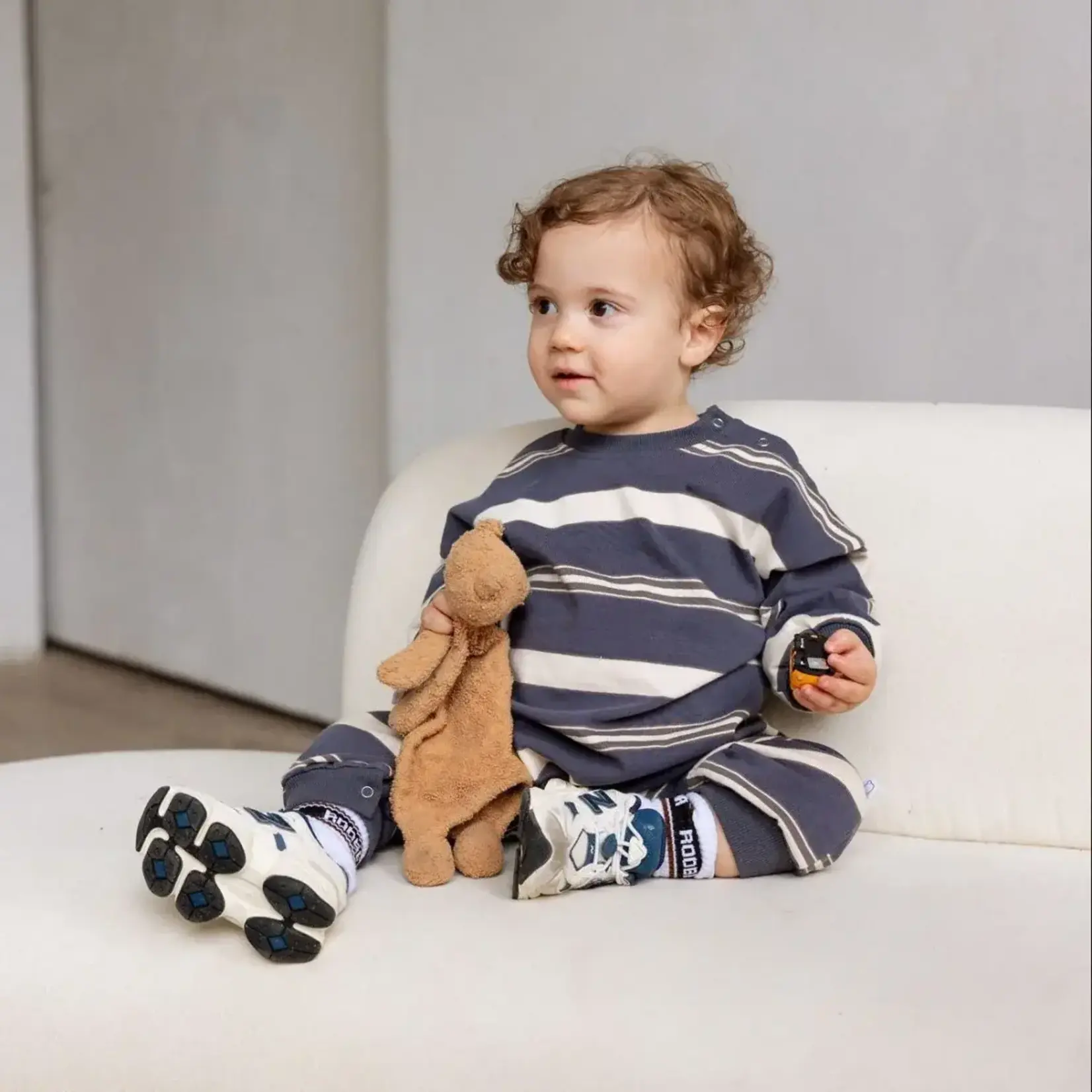 Roobear Roobear - Striped Long Sleeve Romper