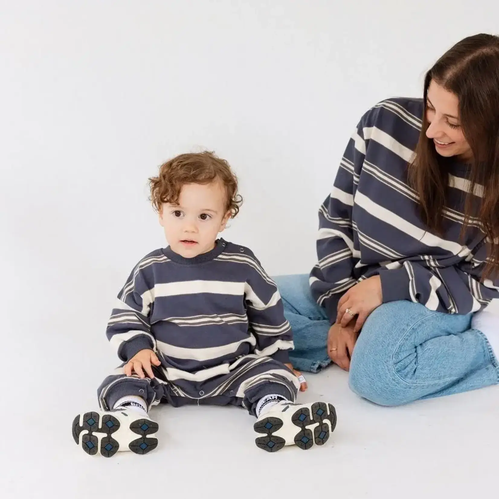 Roobear Roobear - Striped Long Sleeve Romper