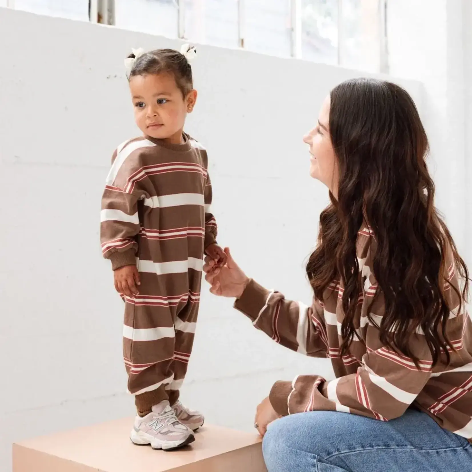 Roobear Roobear - Striped Long Sleeve Romper