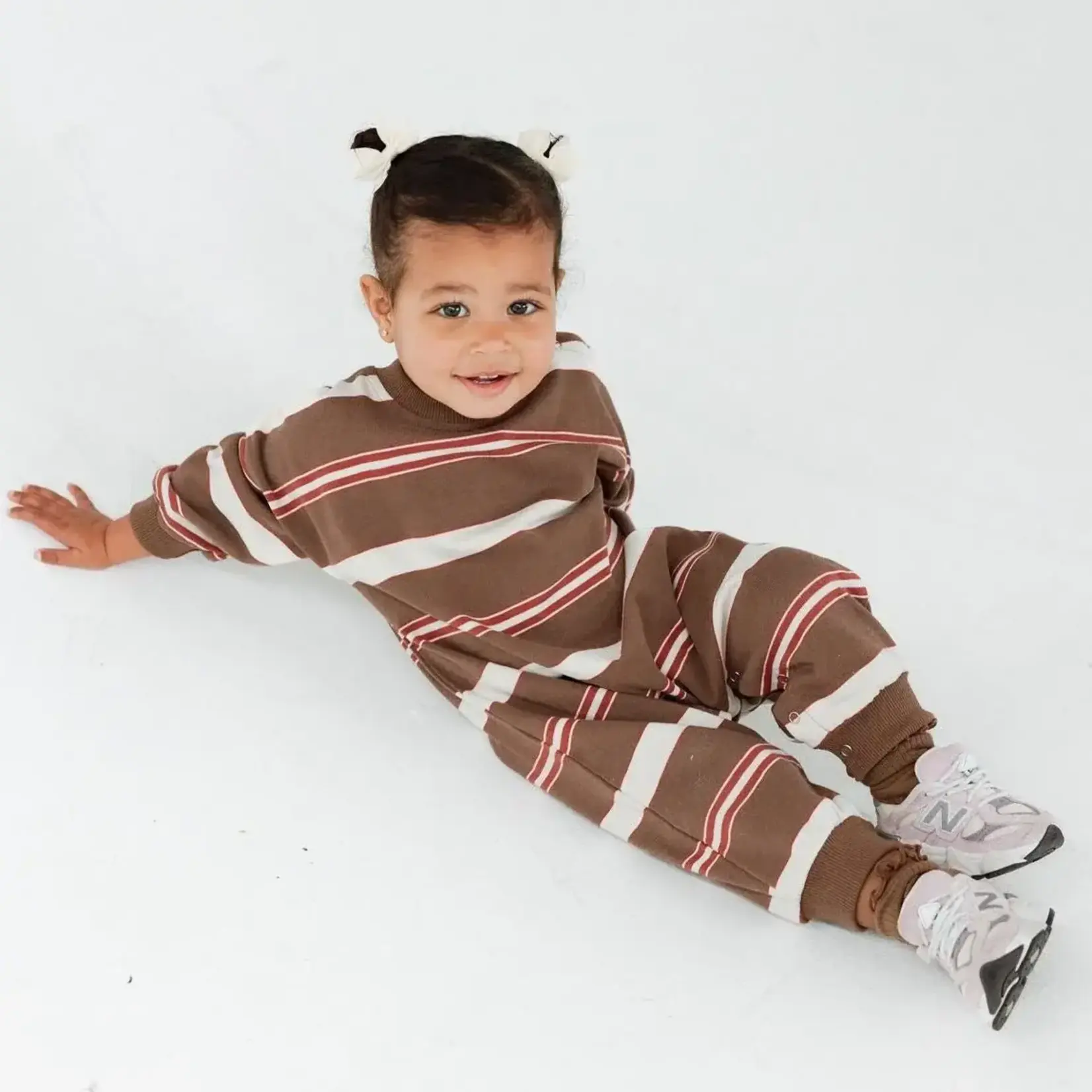 Roobear Roobear - Striped Long Sleeve Romper