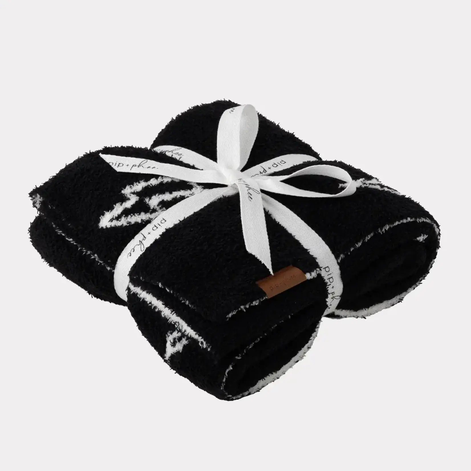 Pip + Phee Pip + Phee - Black Lightening Plush Blanket