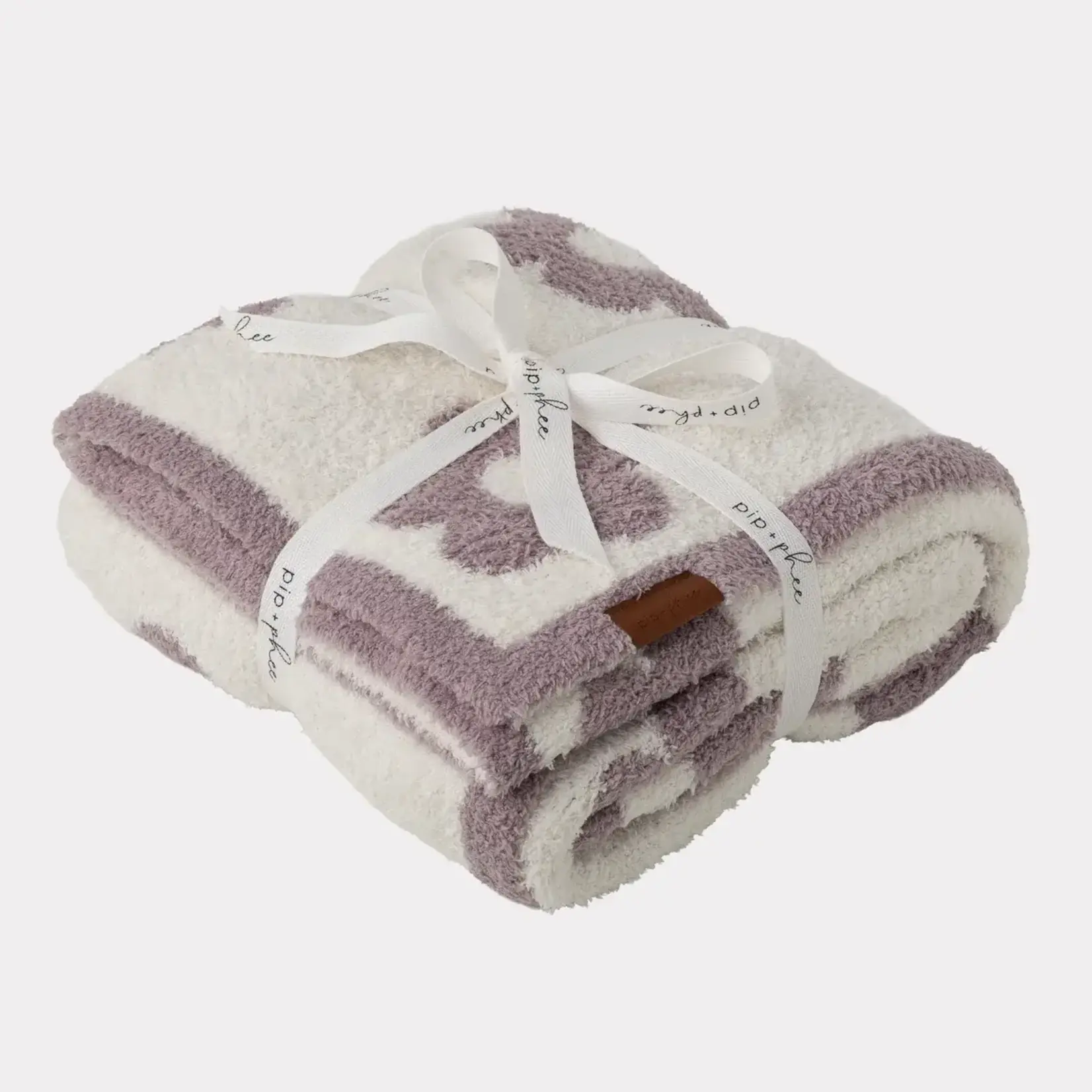 Pip + Phee Pip + Phee - Lilac Flower Plush Blanket