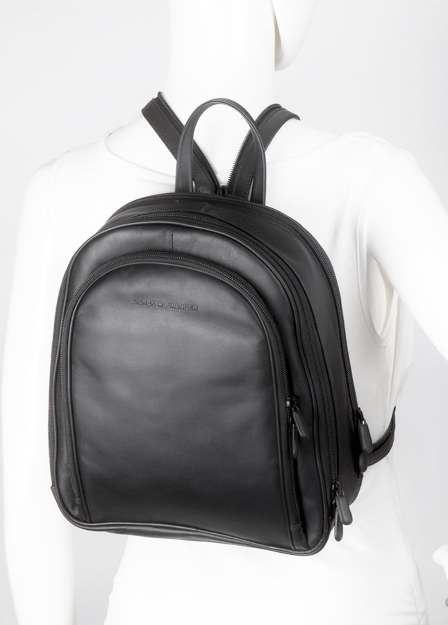 Derek Alexander Three Compartment Organizer Backpack Black Just