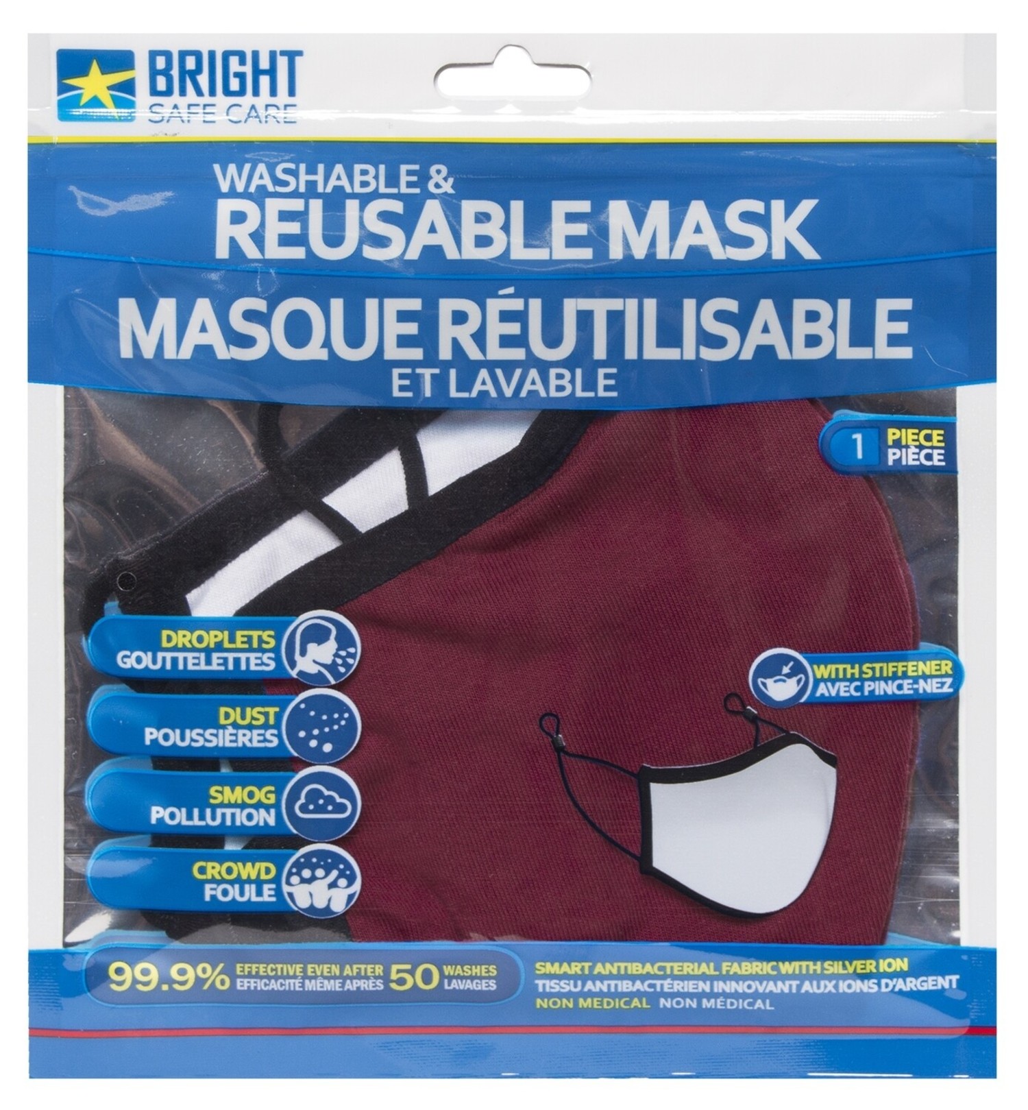 Bright Safe Care Bright Safe Care- Red Mask