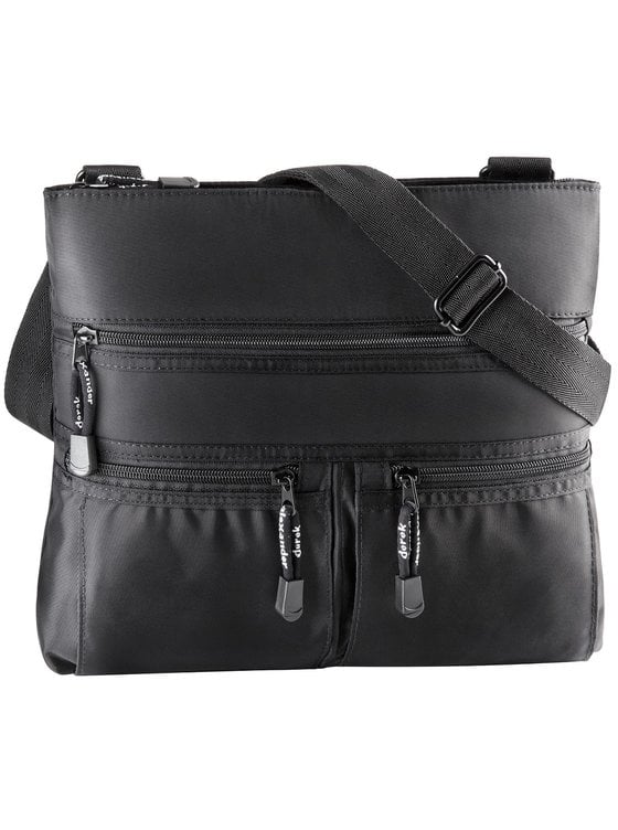 Black Derek Alexander Leather East/West Travel or Day Bag