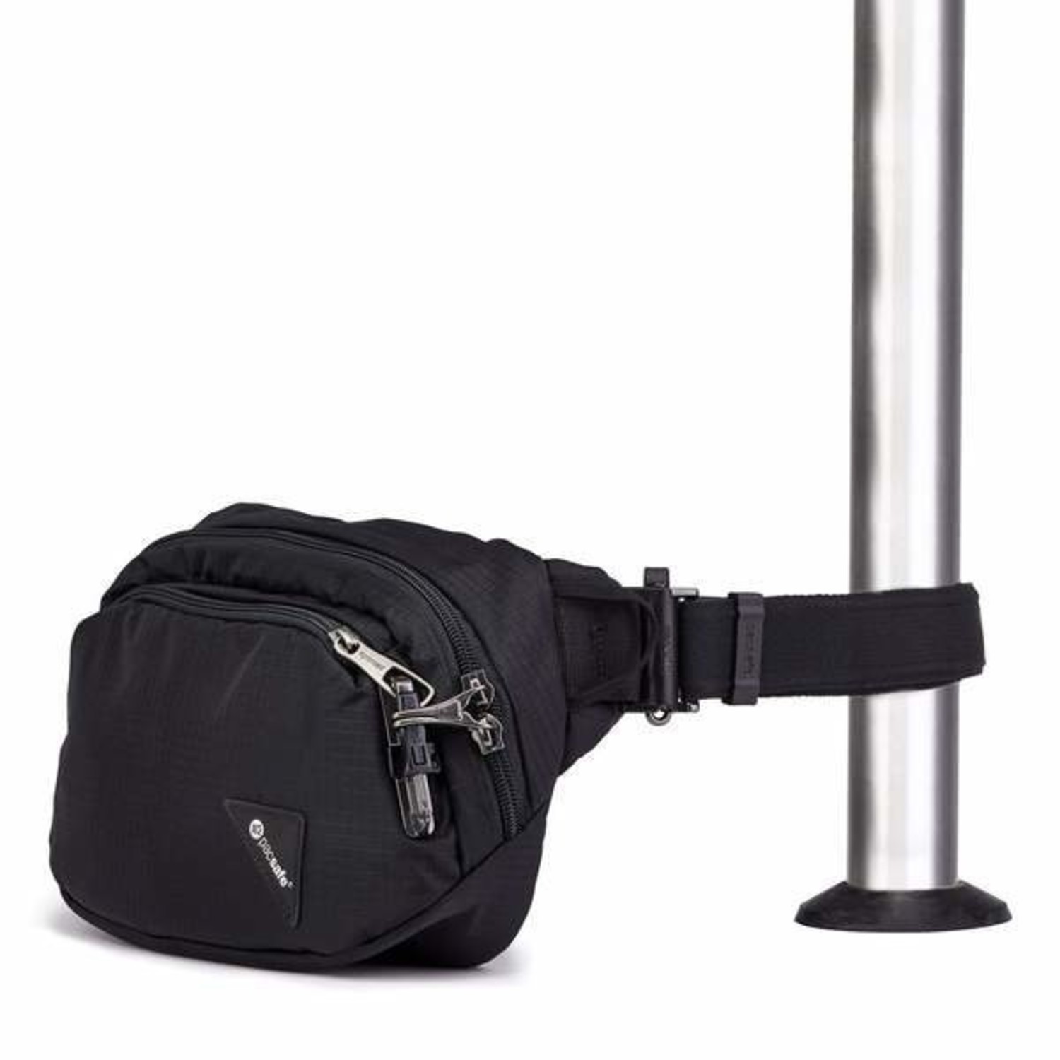 pacsafe VIBE100 ブラック Pacsafe Vibe 100 4 Liter Anti Theft Fanny Pack-Fits 7 inch
