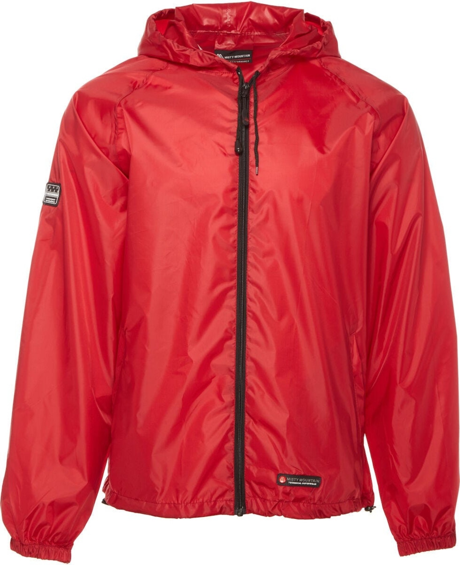 Misty Mountain Ultralight Unisex Packable Rain Jacket- Red