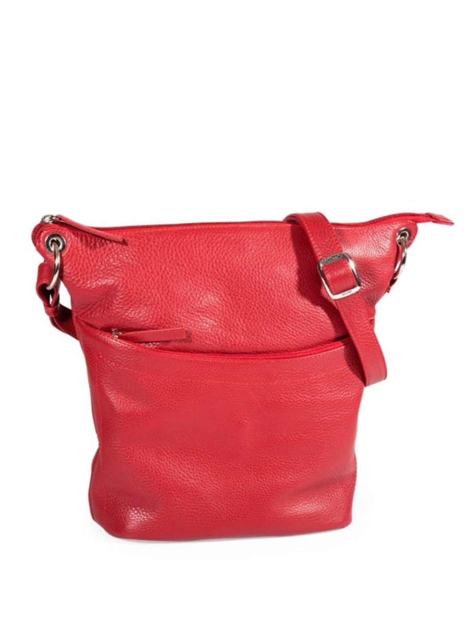 Derek Alexander Derek Alexander North/South Top Zip Bucket Bag Red