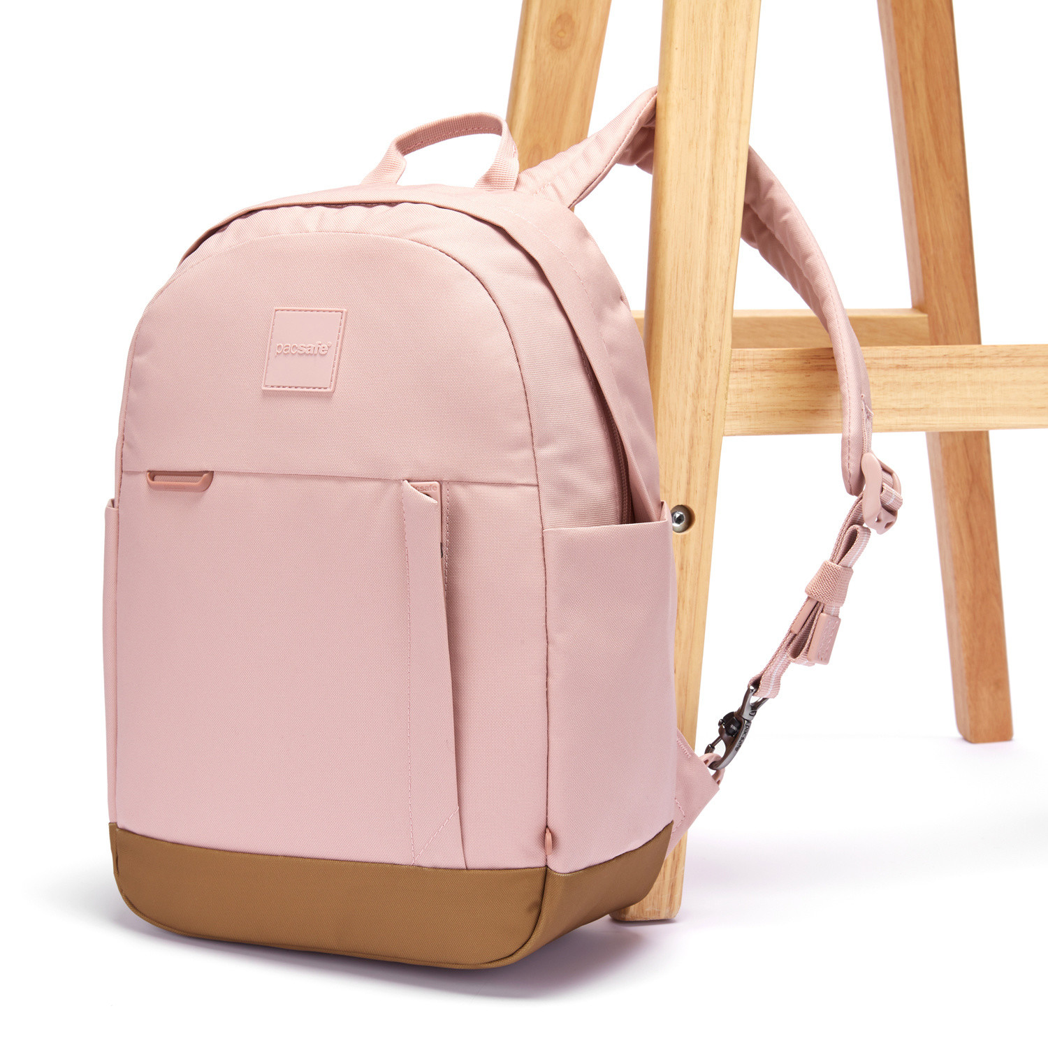 Anti theft top backpack pink