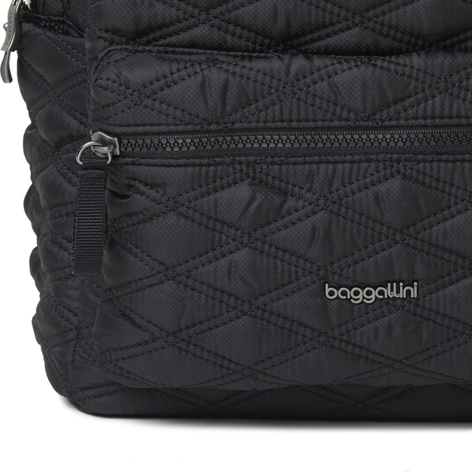 Baggallini Quilted Backpack Black Just Bags Luggage Center