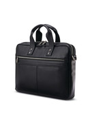 Samsonite Classic Leather Slim Briefcase Black Just Bags Luggage Center