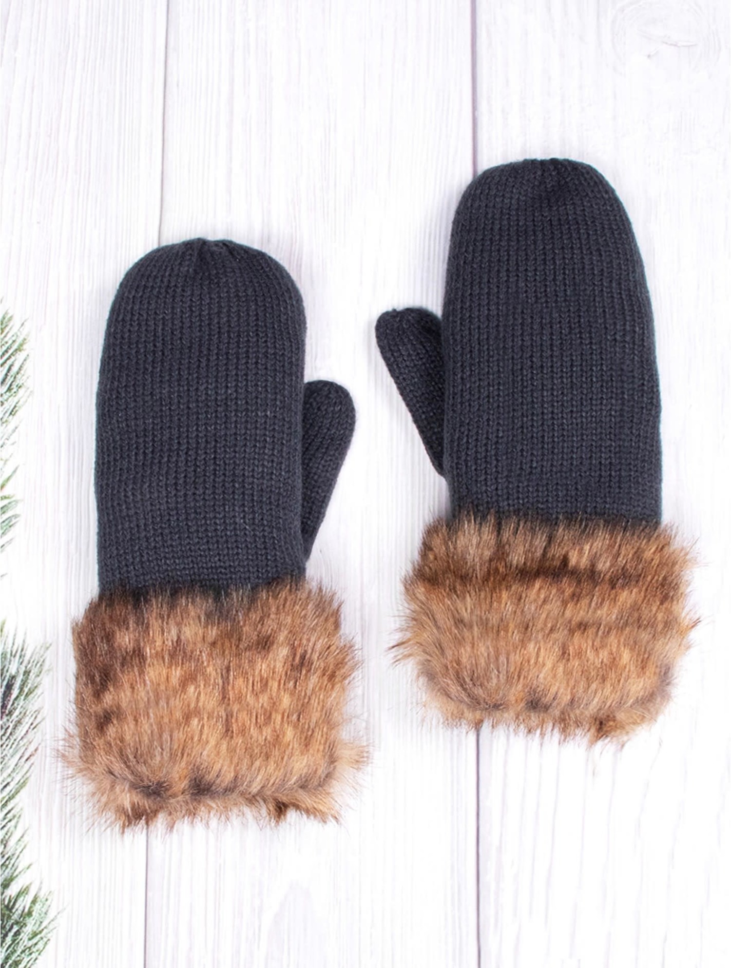Double Layered Winter Mittens- Grey - Just Bags Luggage Center